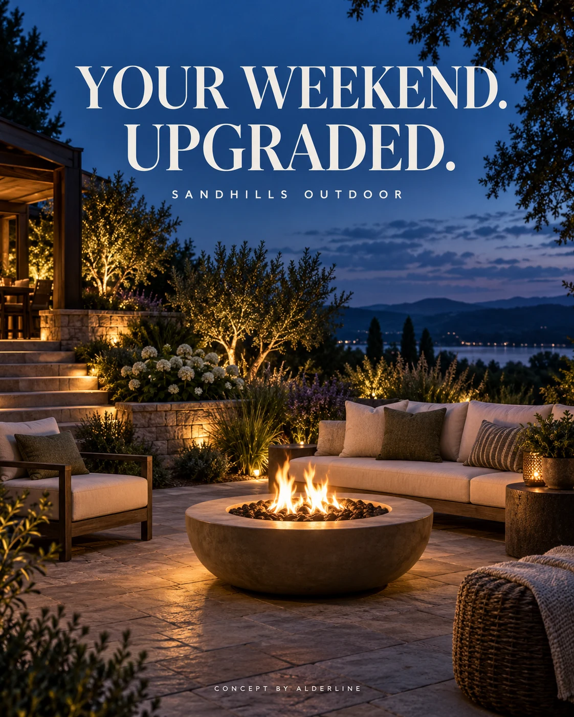 Sandhills Outdoor patio campaign concept