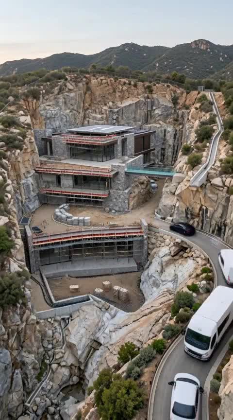 A fictional quarry mansion from the concept film
